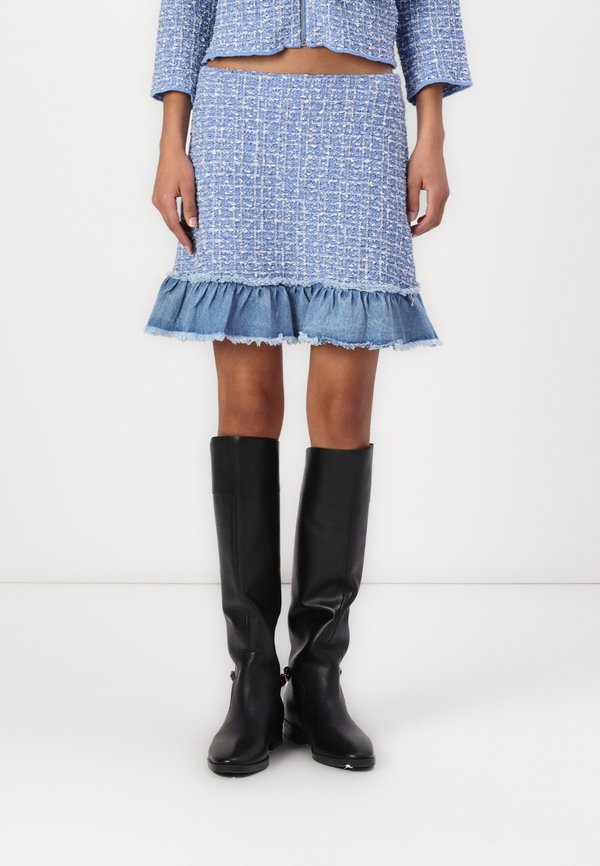 GONNA - Mini skirt - blu bonnet