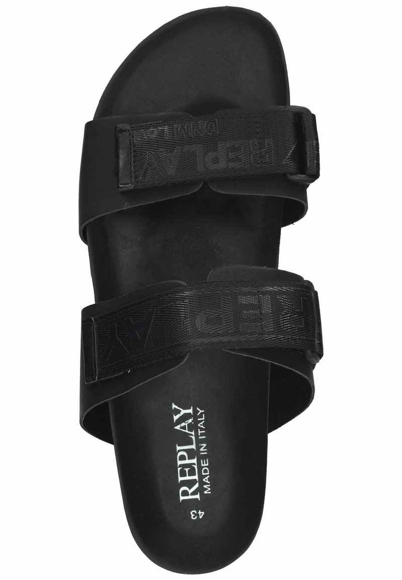 Herren Sandalen | Replay Pantolette flach schwarz - VL07864 Herren Sandalen | Replay Pantolette flach schwarz - VL07864