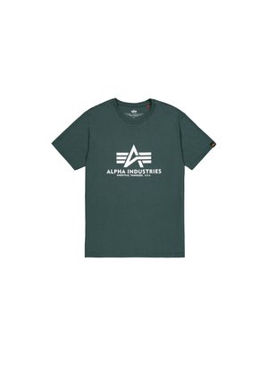 Alpha Industries, Print T-shirt - navy green