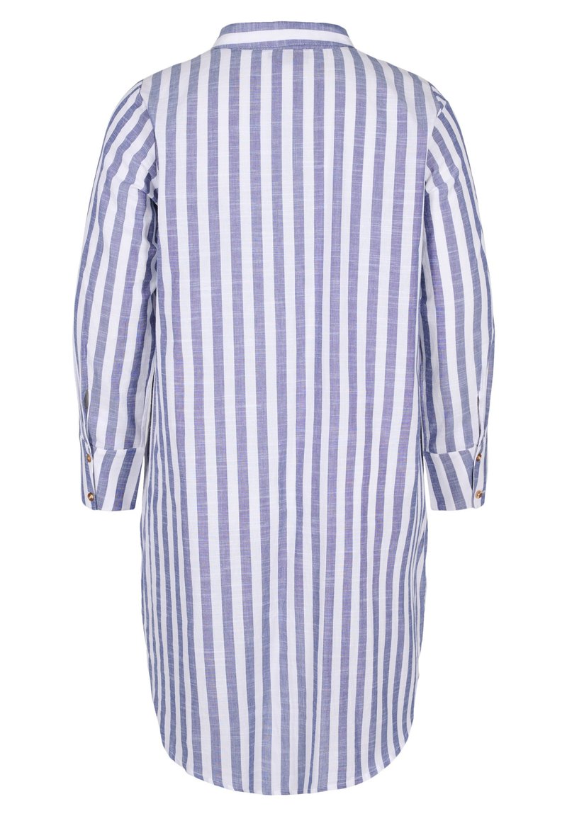 Damen Kleider | Zizzi STRIPED Hemdbluse blue/blau - AC88144 Damen Kleider | Zizzi STRIPED Hemdbluse blue/blau - AC88144