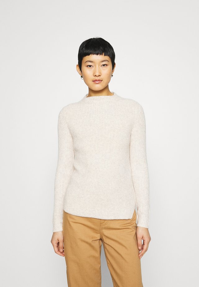 HIGH NECK - Jumper - light oatmeal heather