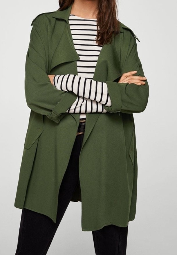 Mango Trench - khaki