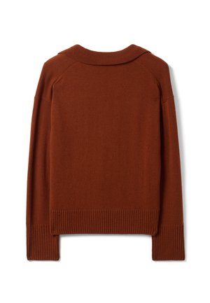 Stefanel, REGULAR-FIT POLO JUMPER. - Jersey de punto - dark orange