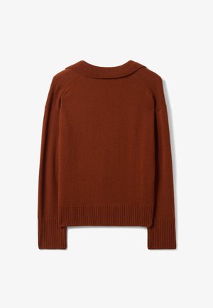 Stefanel, REGULAR-FIT POLO JUMPER. - Jersey de punto - dark orange