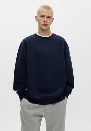 BASIC ROUND NECK - Sweatshirt - blue denim