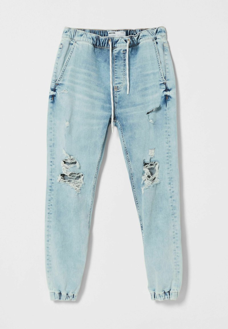 Bershka Slim fit jeans lichtblauw denim Bershka Slim fit jeans lichtblauw denim