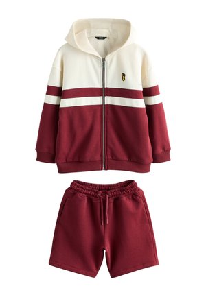 Next REGULAR FIT - COLOURBLOCK ZIP THROUGH HOODIE SET  . - Trainingsanzug - burgundy red