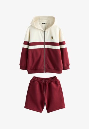 Next REGULAR FIT - COLOURBLOCK ZIP THROUGH HOODIE SET . - Trainingsanzug - burgundy red