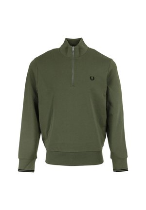 HALF ZIP - Sweatshirt - vert laurel wreath  noir