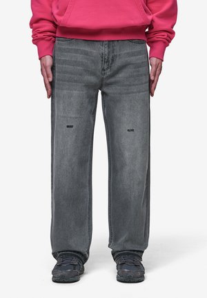 Pegador BARROW - Wijde jeans - washed anthracite