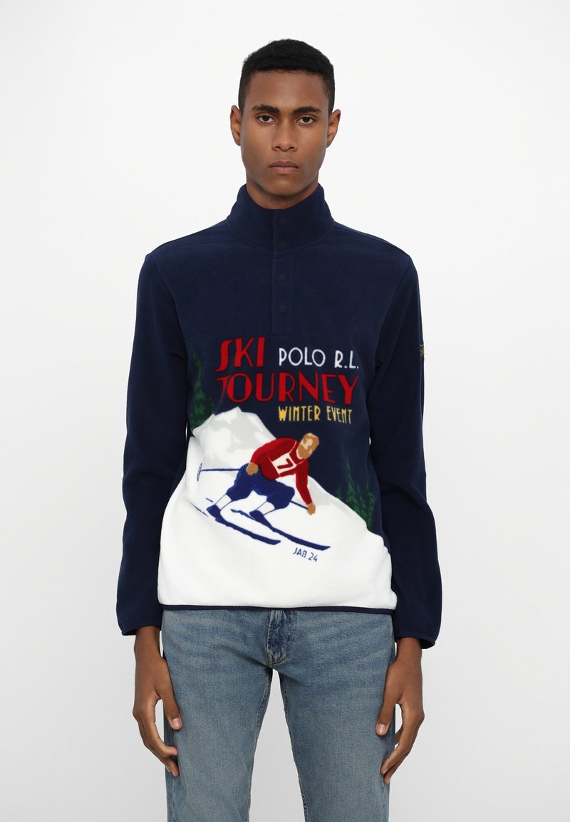 Polo Ralph Lauren LONG SLEEVE - Pulover iz flisa - navy multi