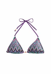 Next REGULAR FIT - Top de bikini - purple green crochet