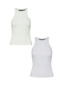 Vero Moda 2PACK  RUNDHALS OHNE ÄRMEL - Top - grau weiß