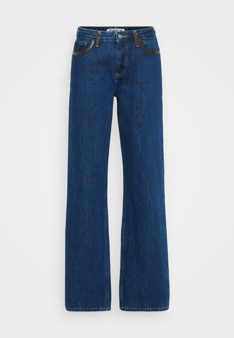 Only Tall Wide leg donkerblauw denim