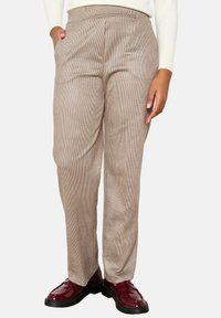 WITH HOUNDSTOOTH - Kelnės - lt beige