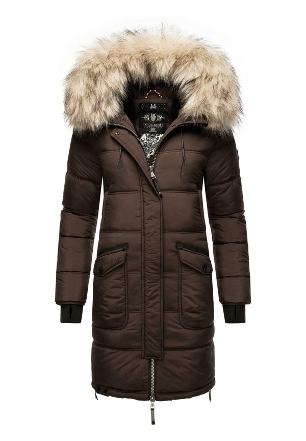 CHASKAA - Wintermantel - dark choco
