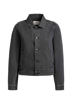 Must teksariidest jakk ees nööpidega sulgur, kahe küljetasku, krae ja pikad varrukad, etikett Khui & Co brändiga.