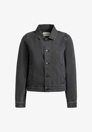 Must teksariidest jakk ees nööpidega sulgur, kahe küljetasku, krae ja pikad varrukad, etikett Khui & Co brändiga.