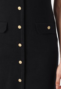 Abercrombie & Fitch BUTTON THROUGH MINI DRESS  - Gebreide jurk - black beauty