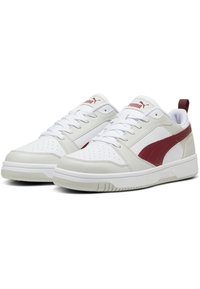 Puma REBOUND V6 UNISEX  - Sneakers basse - glacial gray intense red white