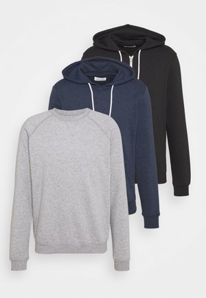 3 PACK - Felpa - black/grey