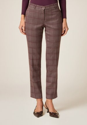 CHECK - Pantalon classique - bordeaux