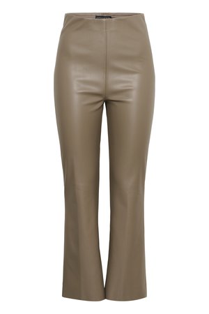 Soaked in Luxury, SLKAYLEE PU KICKFLARE PANTS - Pantaloni - brindle