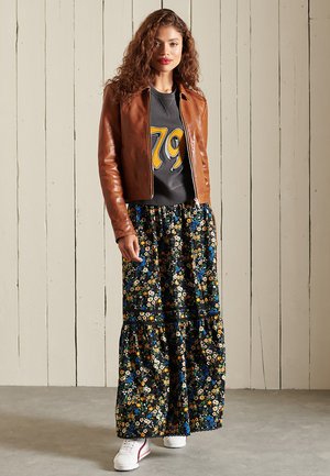 EMBROIDERED ORGANIC CREW - Jumper - washed black