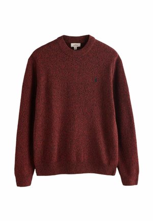 REGULAR FIT SIGNATURE CREW - Strickpullover - burgundy red