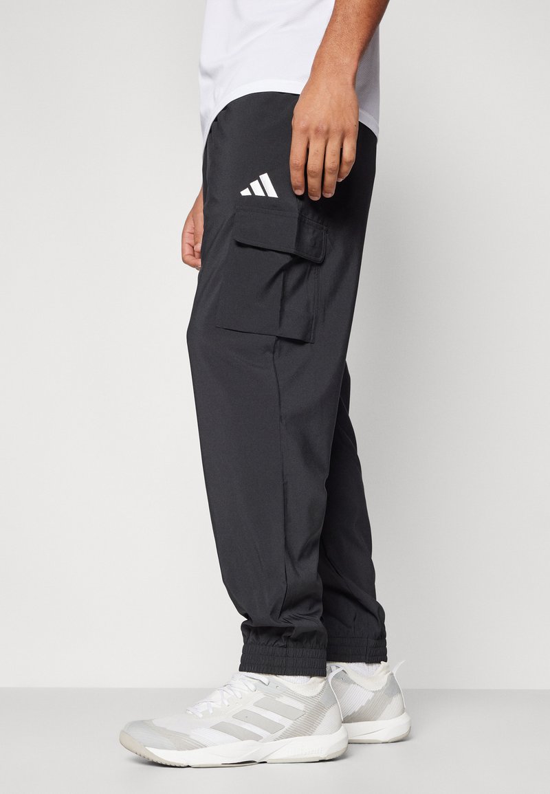 VaiKanhai Pantaloni neri Uomo Cargo Moda Uomo Casual Piccola Stampa Cotone e Lino Stampato Tasca di Tela Lacciata Pantaloni Pantaloni Grandi, bianco, S