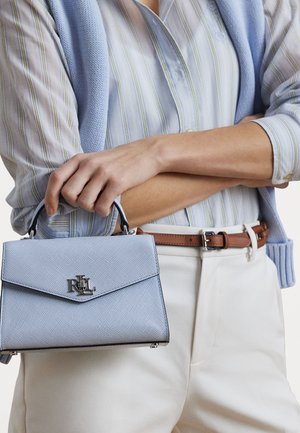 CROSSHATCH LEATHER SMALL FARRAH SATCHEL - Sac à main - cornflower blue