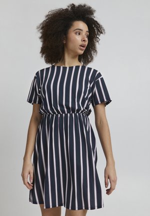 IHLISA DR - Jersey dress - total eclipse stripe