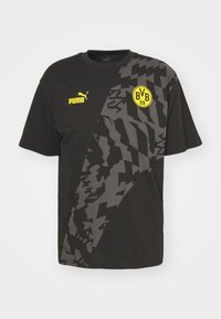 Puma BVB BORUSSIA DORTMUND FTBLCULTURE+ TEE - Sporto klubų atributika - black/shadow gray