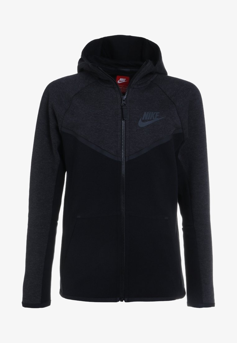 Nike Performance HOODIE - Felpa con zip - black heather/black/anthracite