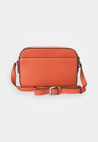Lauren Ralph Lauren LEATHER MEDIUM MARCY CAMERA BAG - Axelremsväska - rust orange