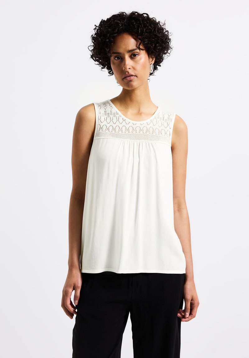 Street One MIT AJOURDETAILS - Bluse - weiß