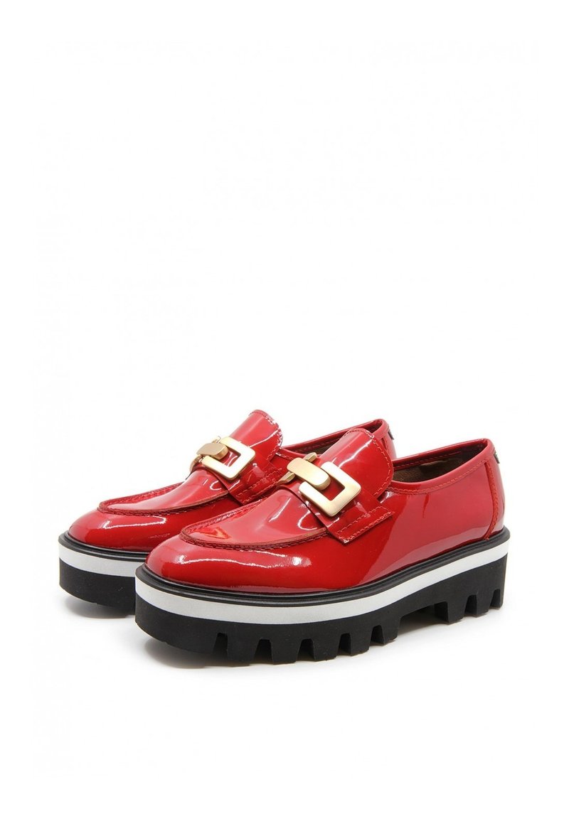 Mocasines - rojo/gris oscuro - Zalando.es