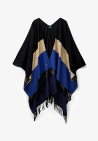 Benetton 103mdu004 Poncho et Capes tricotés, Gris foncé Benetton 103mdu004 Poncho et Capes tricotés, Gris foncé