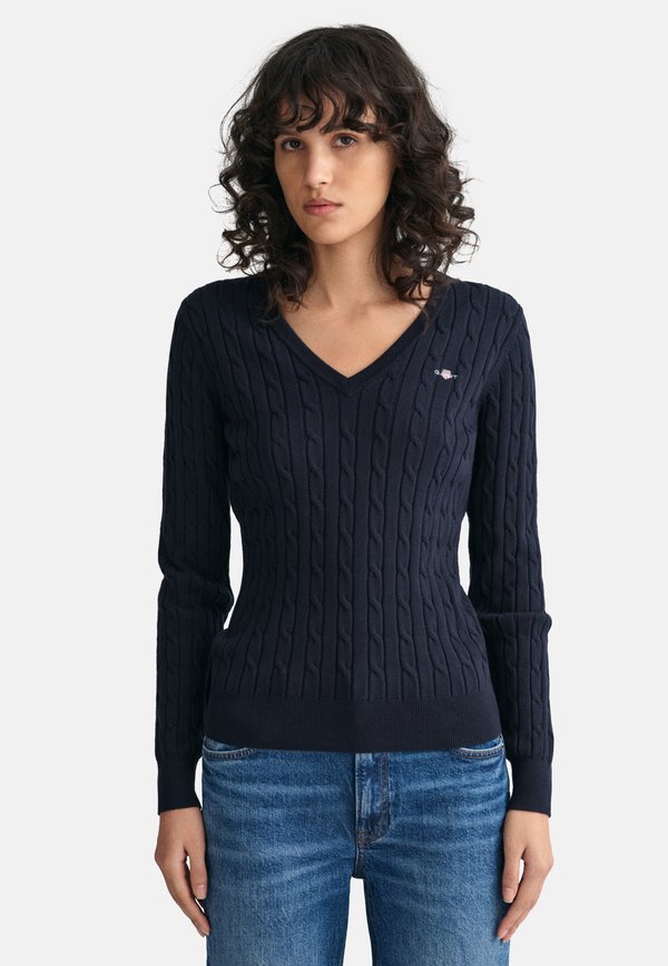 CABLE V NECK - Jumper