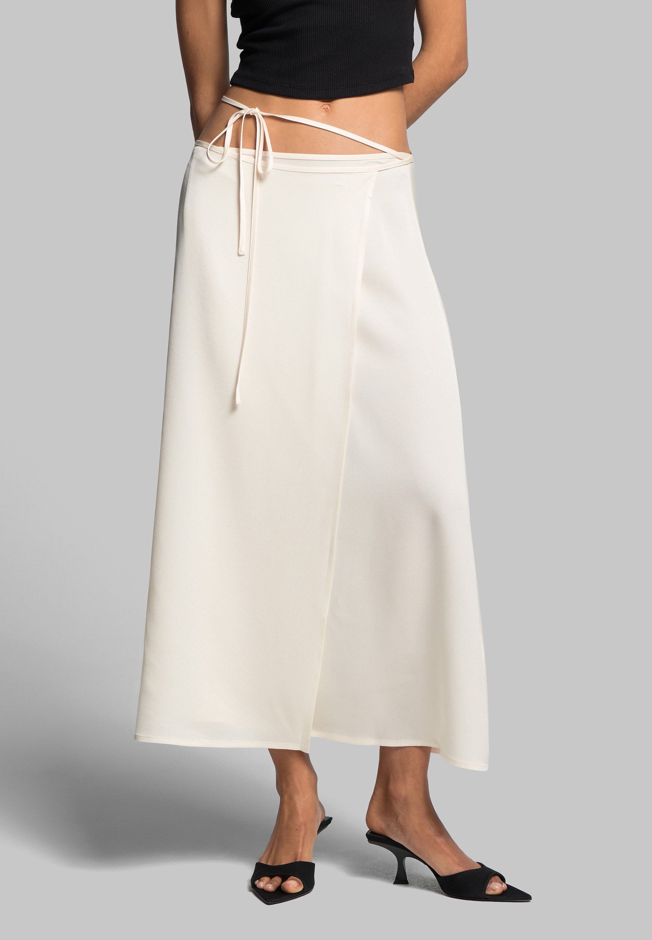 WRSTBHVR KINA - Maxi skirt - jet stream/off-white - Zalando