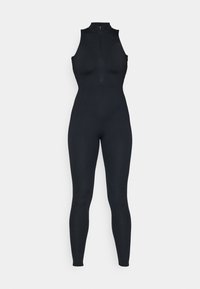 SLEEK SEAMLESS ZIP FRONT SCULPT JUMPSUIT - Gym suit - black