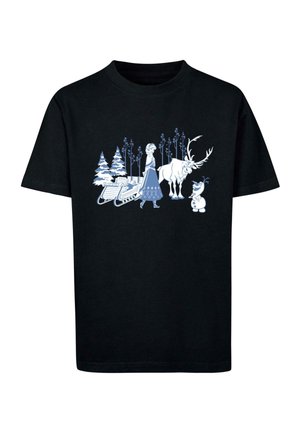 FROZEN - ANNA SVEN AND OLAF  - Print T-shirt - black