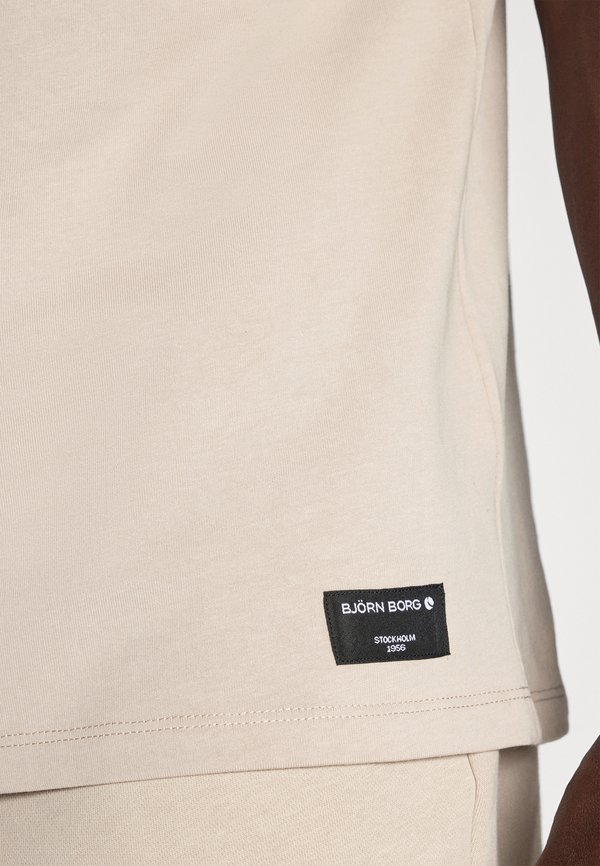 CENTRE MOCK NECK - Basic T-shirt - beige3