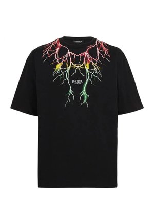 PHOBIA ARCHIVE FULMINI - T-shirt con stampa - nero-rosso-giallo-verde