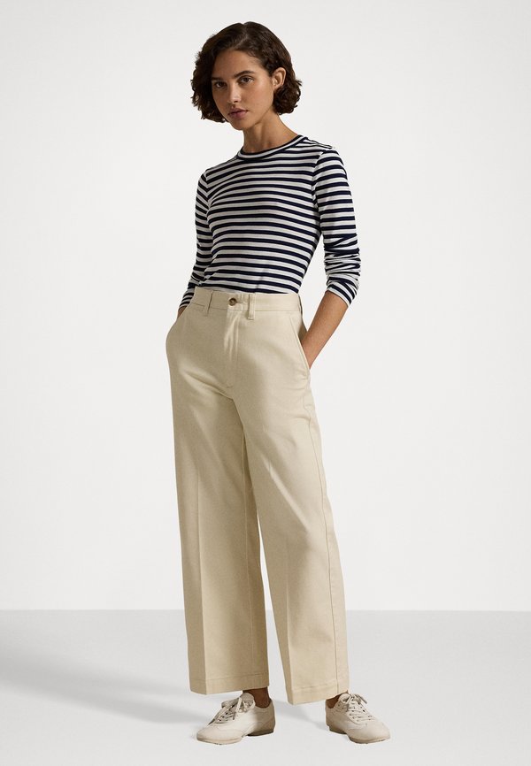 CHINO WIDE LEG TROUSER - Trousers - sand4