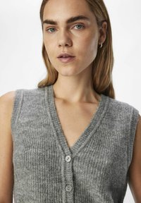 Object WESTE STRICK - Gilet - medium grey melange