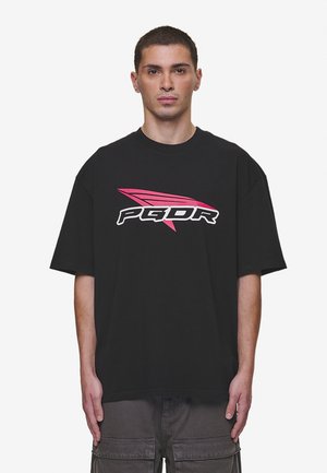 BLAMOR OVERSIZED TEE - Print T-shirt - washed black
