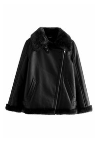 Next REAL AVIATOR REGULAR FIT - Kožená bunda - black