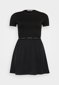 Calvin Klein Jeans Plus LOGO ELASTIC DRESS - Džersejové šaty - black