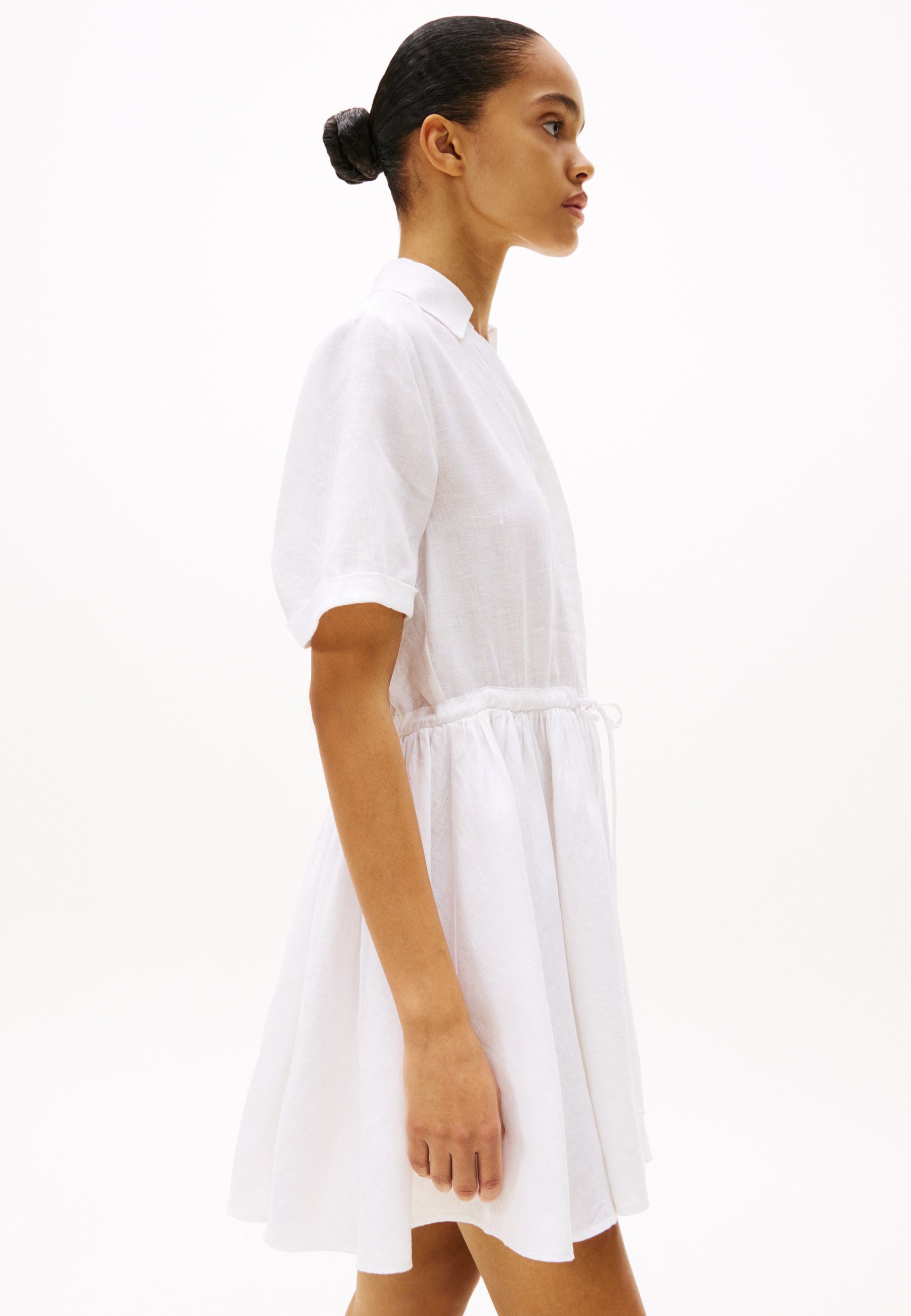 Tommy Hilfiger SHORT DRESS - Shirt dress - white/white - Zalando.ie